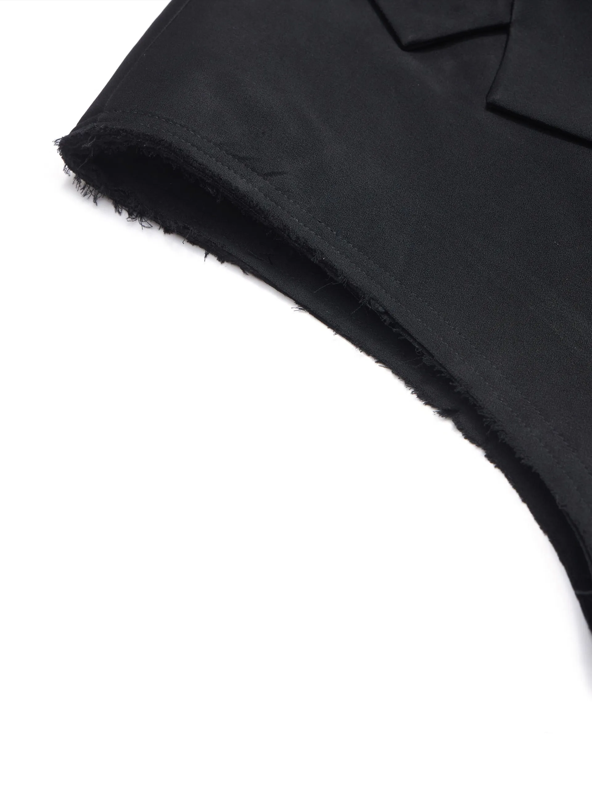 Acetate Crop V-Neck Waistcoat