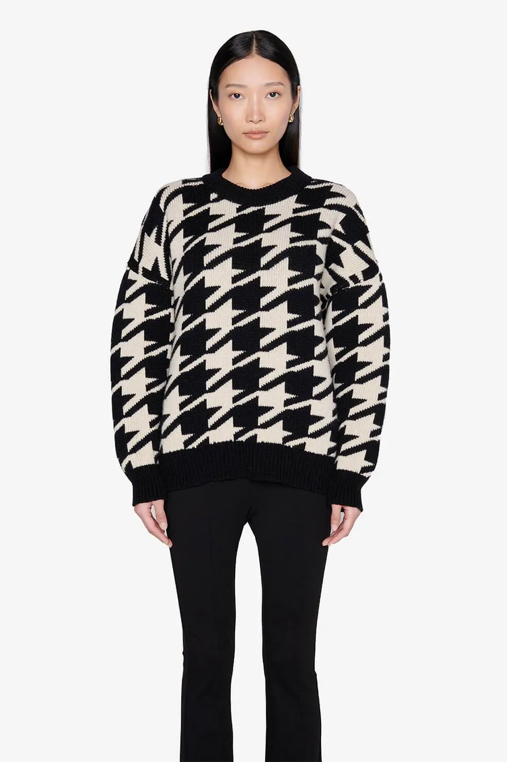 Anine Bing - Cheyenne Sweater in Large Houndstooth