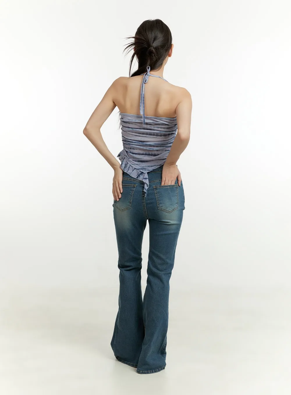 Basic Slim Fit Bootcut Jeans CU428