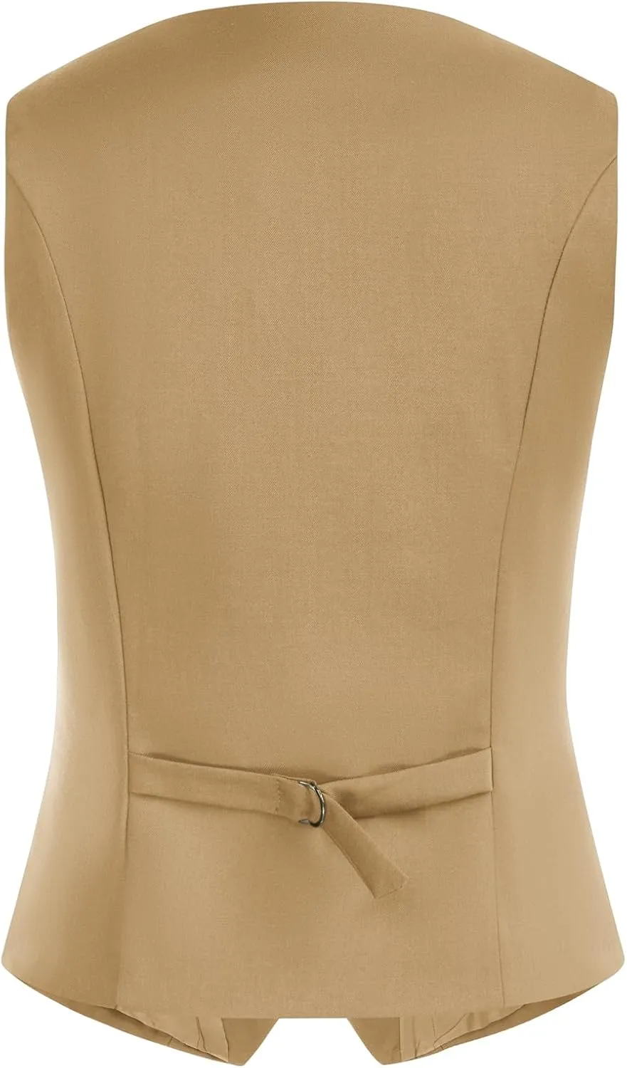 Belle Poque Women Double Breasted Waistcoat Vintage Lapel Collar Vest Coat with 2 Pockets