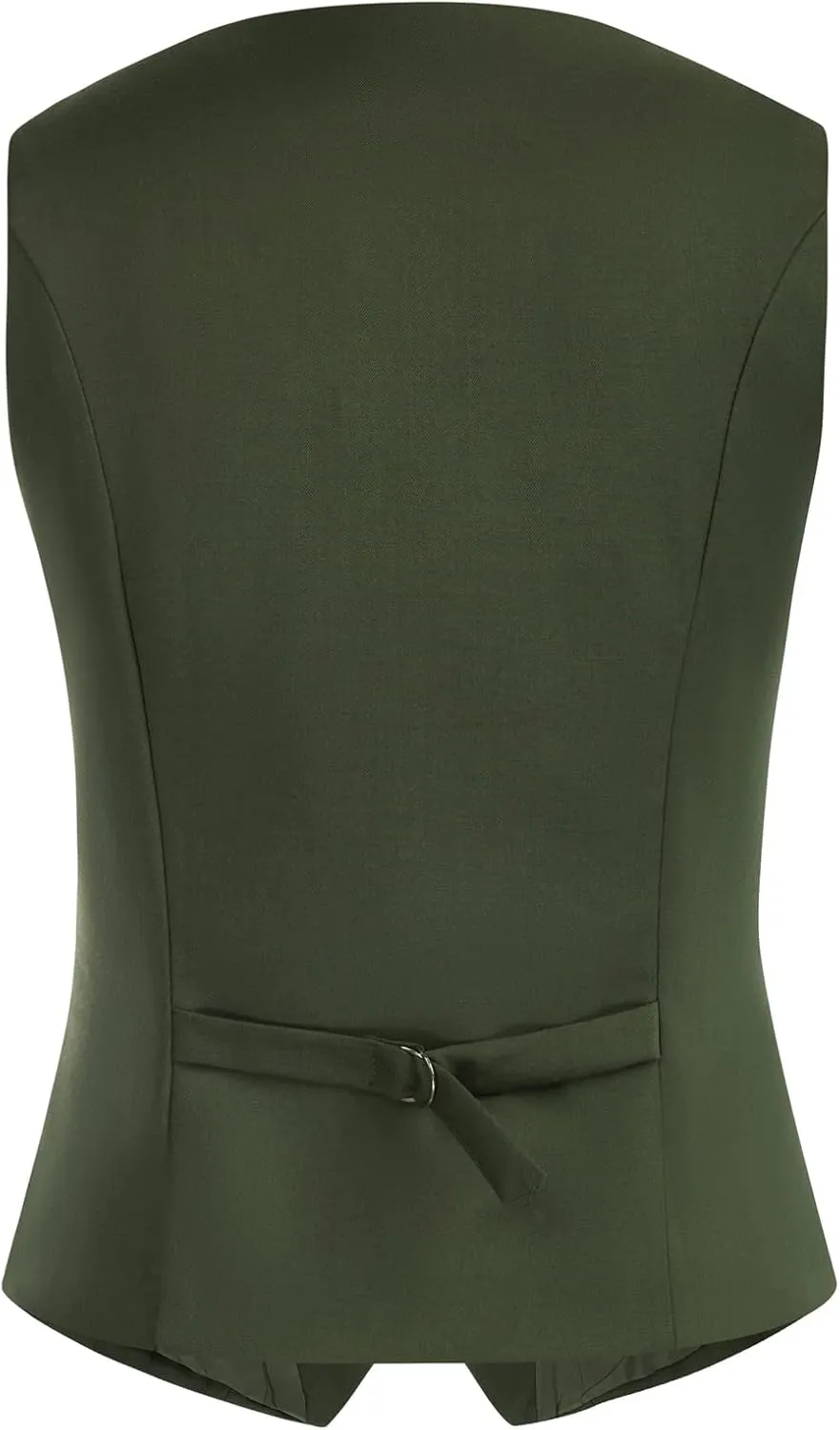 Belle Poque Women Double Breasted Waistcoat Vintage Lapel Collar Vest Coat with 2 Pockets