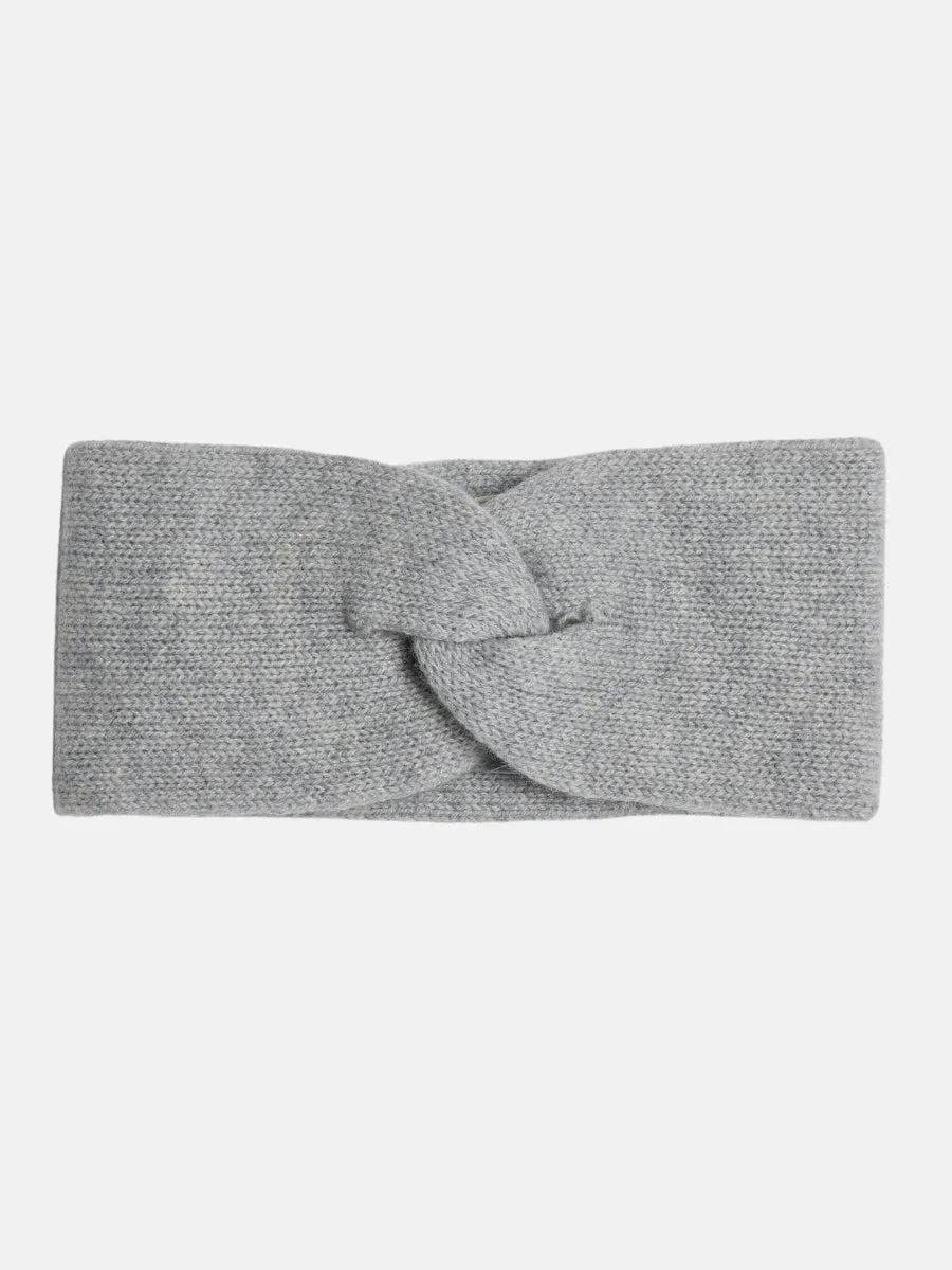 Cashmere Headband in Steel Grey