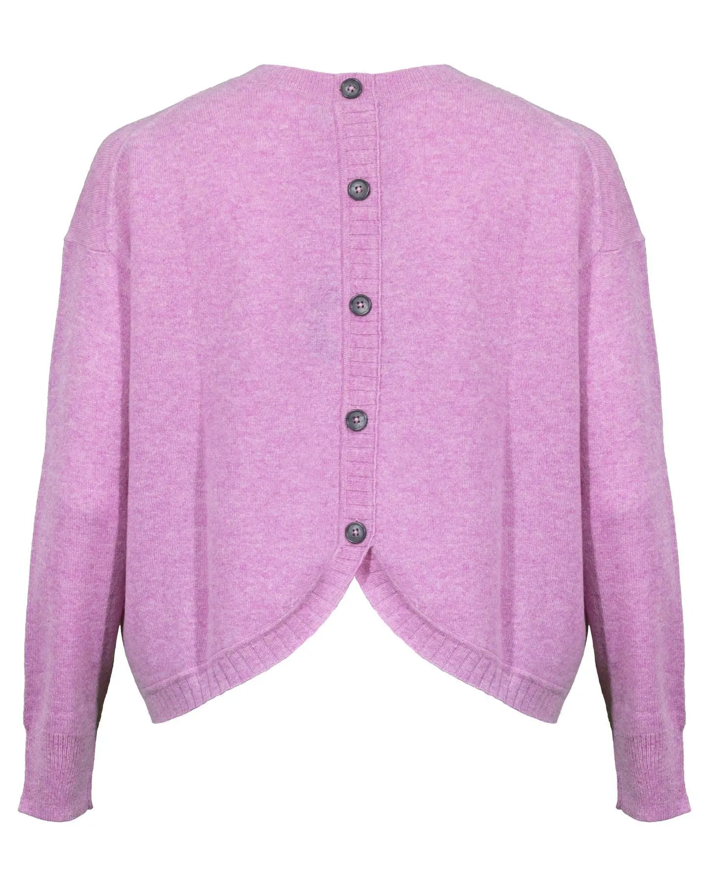 Cashmere Pullover Back Buttons