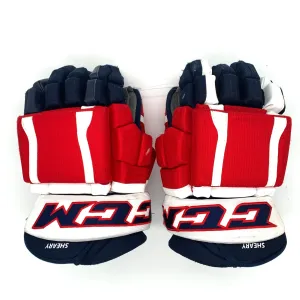 CCM HGCL - Used NHL Pro Stock Gloves - Washington Capitals - Conor Sheary (Navy/Red/White)