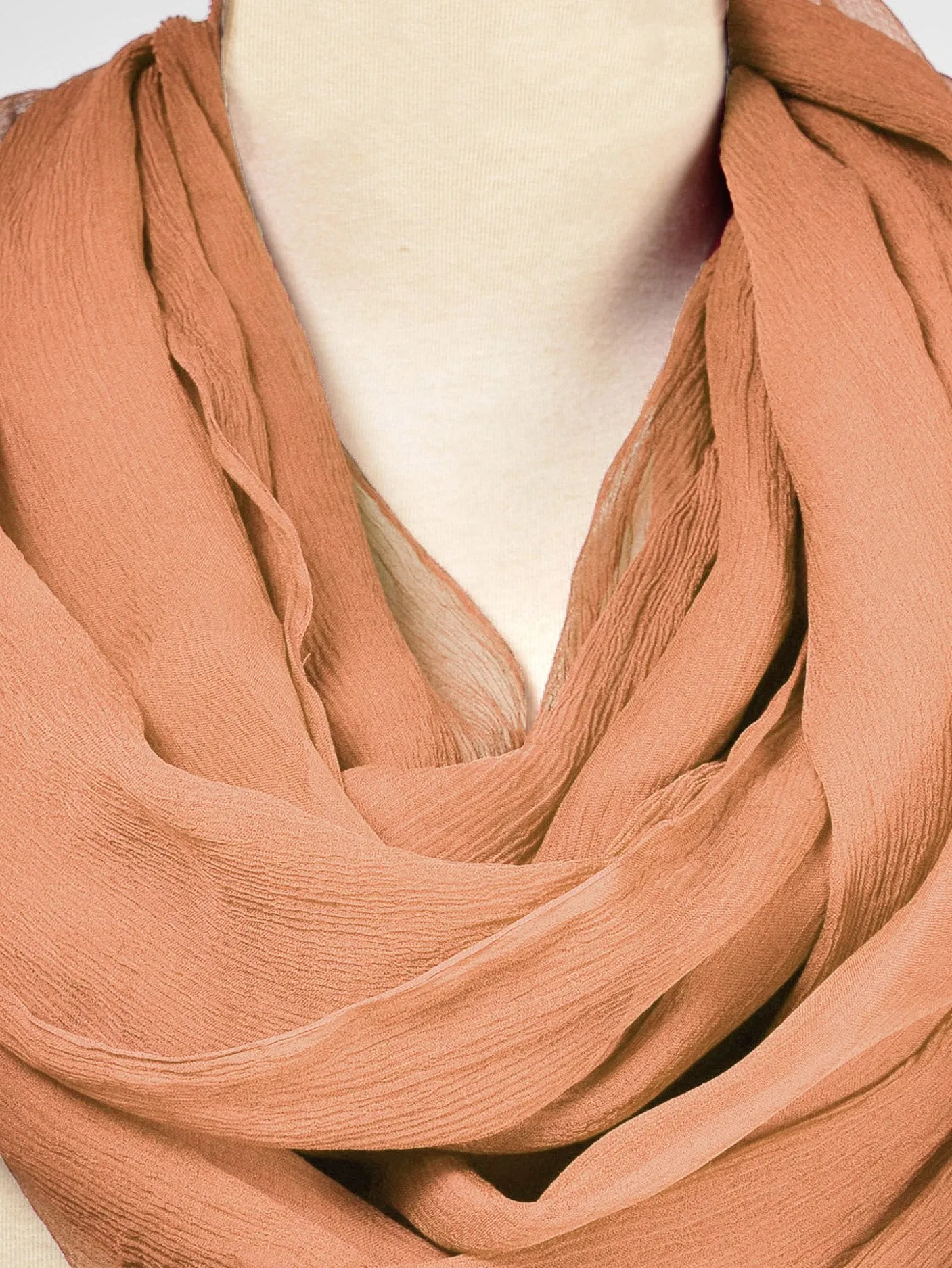 Chiffon Dupatta-Peach Orange