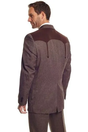 Circle S Mens Heather Chestnut Polyester Boise Sportcoat Western 52 LX