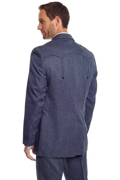 Circle S Mens Heather Navy Polyester Vegas Sportcoat Jacket Blazer 52 LX
