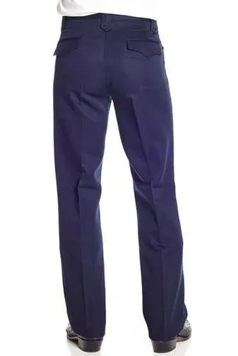 Circle S Mens Navy Polyester Solid Dress Ranch Pant Western 36