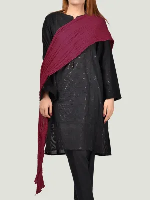 Crushed Dupatta-Magenta