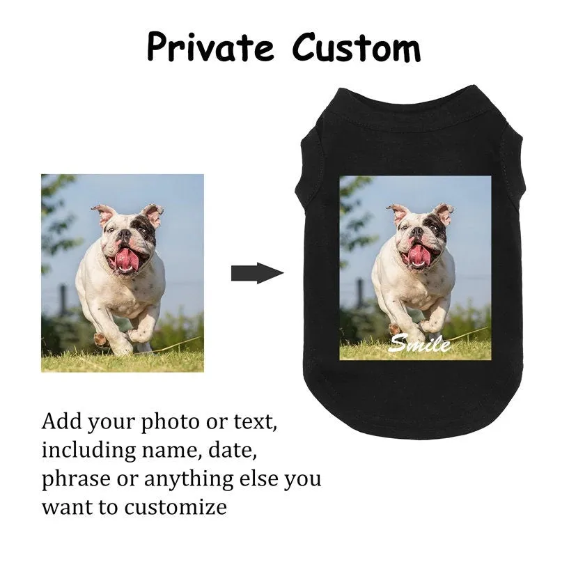 Custom Personalised Dog Clothes Puppy Pet Clothes Name Sports Jersey M-2XL - Your Own Text Logo Photo - Sweatshirt - Puppy Clothing Lover
