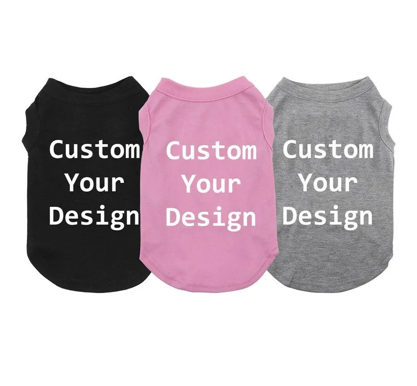Custom Personalised Dog Clothes Puppy Pet Clothes Name Sports Jersey M-2XL - Your Own Text Logo Photo - Sweatshirt - Puppy Clothing Lover