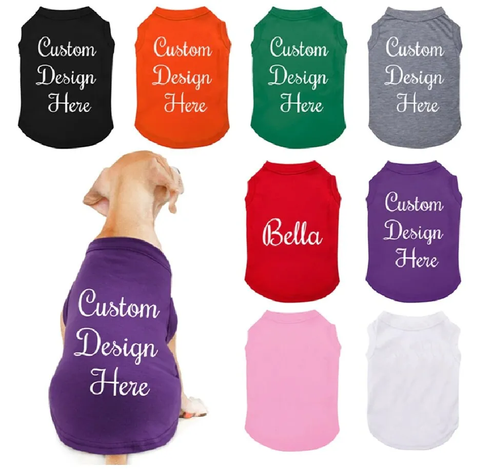 Custom Personalised Dog Clothes Puppy Pet Clothes Name Sports Jersey M-2XL - Your Own Text Logo Photo - Sweatshirt - Puppy Clothing Lover