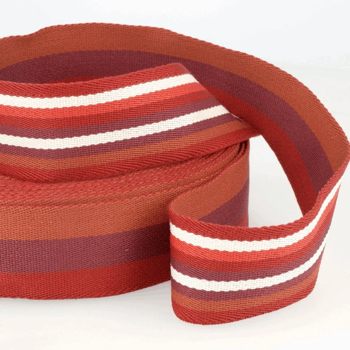 Double Sided Stripe Webbing : Reds