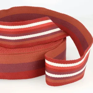 Double Sided Stripe Webbing : Reds