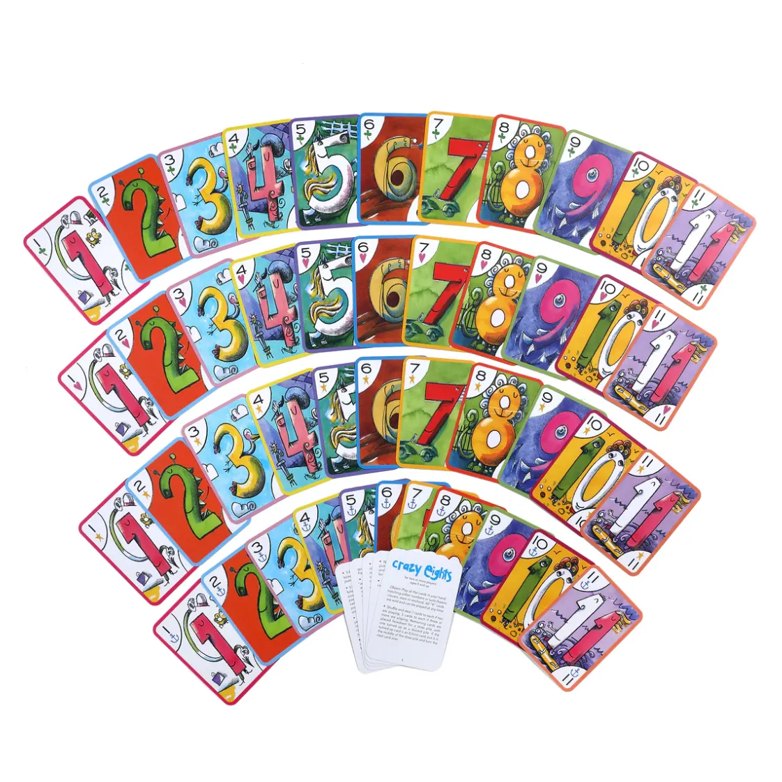 eeBoo Crazy Eights Card Game