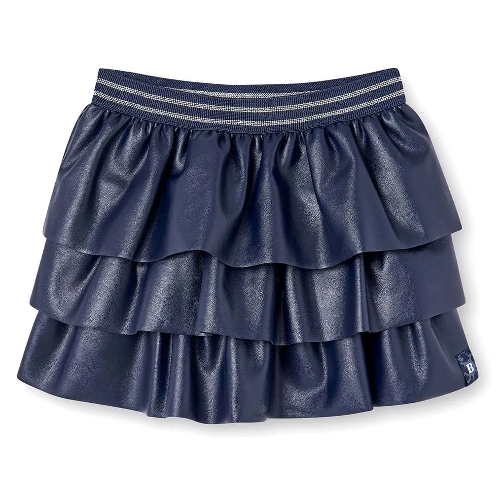 Faux Leather Layered Skirt - FINAL SALE