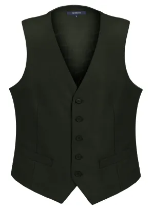 Gioberti Men's Olive Formal Suit Vest