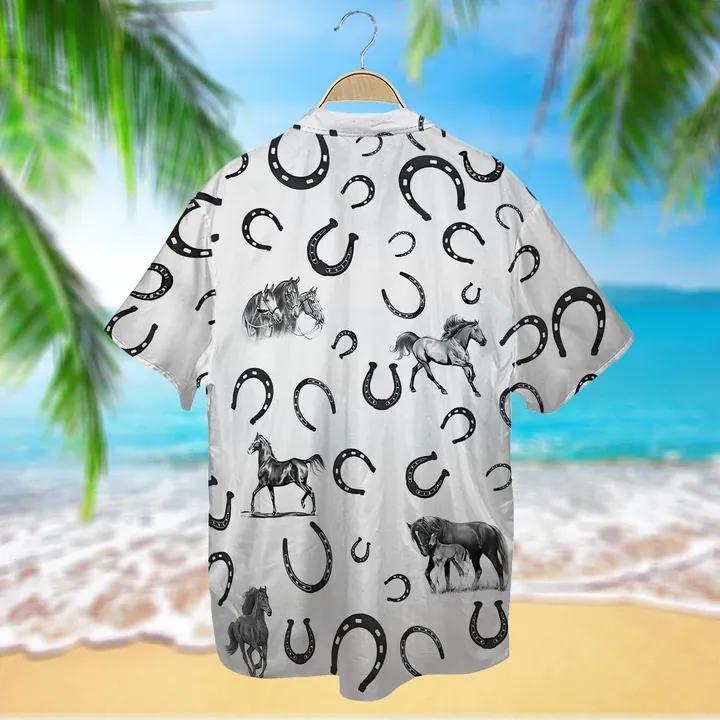 Horse Pattern - Hawaiian Shirt,  Animal Farm Horse Hawaiian Shirts For Men, women