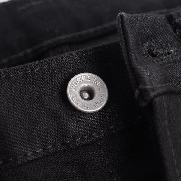 Iron Heart IH-555S-142bb 14oz Selvedge Denim Super Slim Cut Jeans - Black/Black