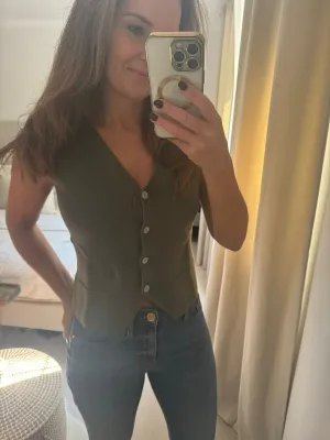 Khaki Knit Waistcoat