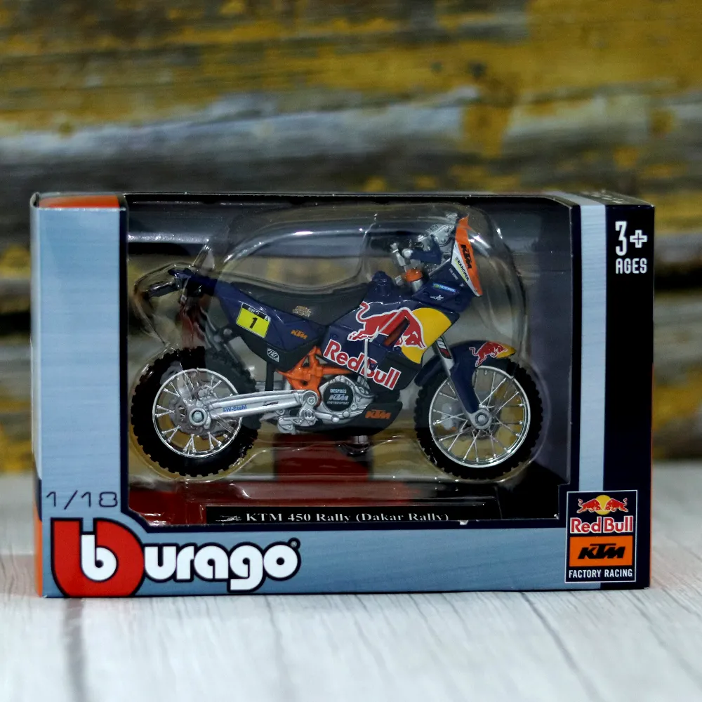 KTM 450 Rally (Dakar Rally) Dirt Bike Diecast Bike Scale Model (1:18 Scale)