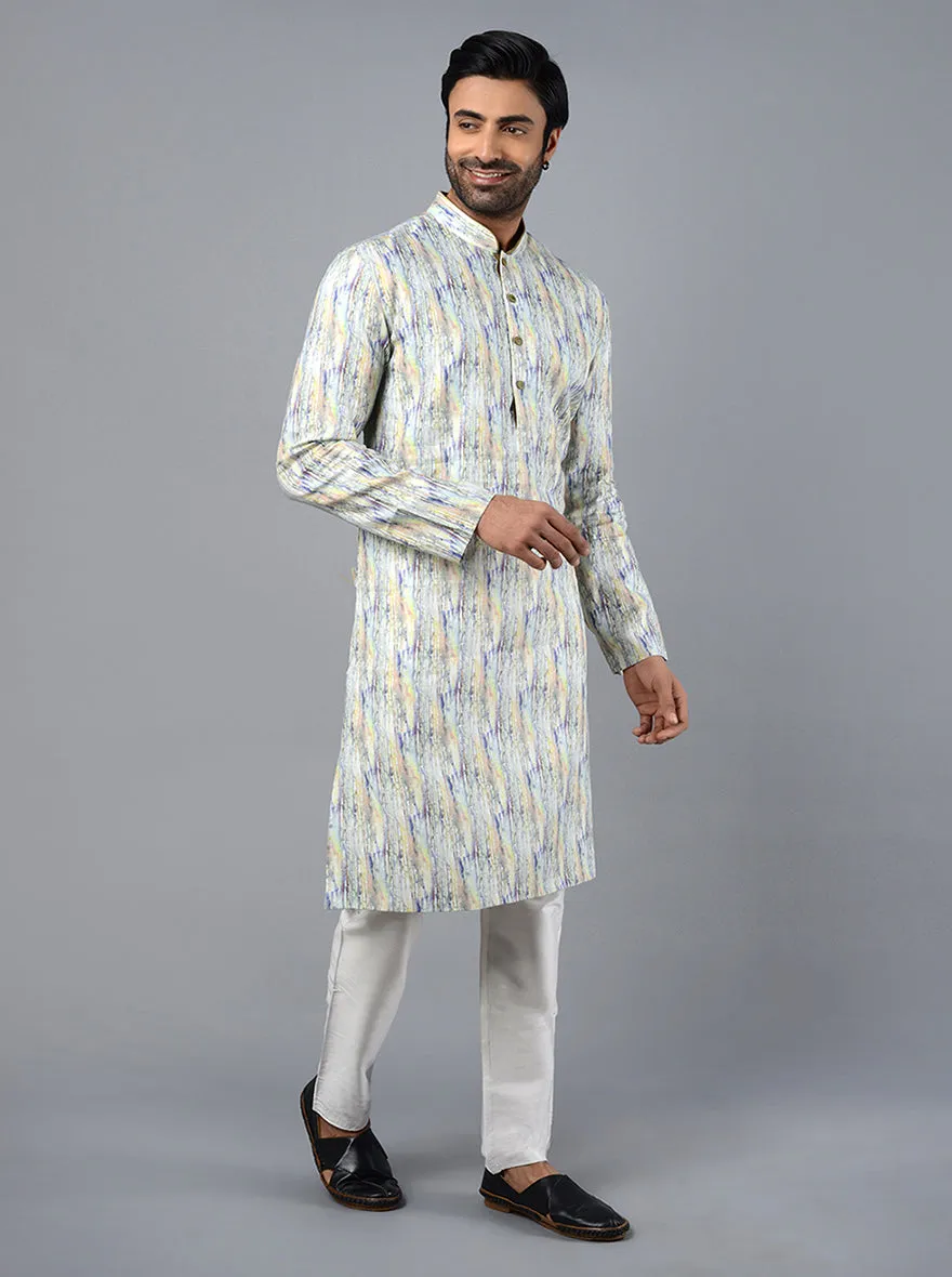 Lemon Yellow & Green Kurta | TULA