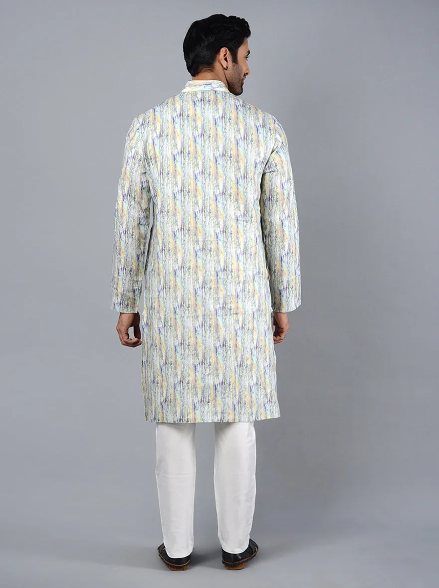 Lemon Yellow & Green Kurta | TULA