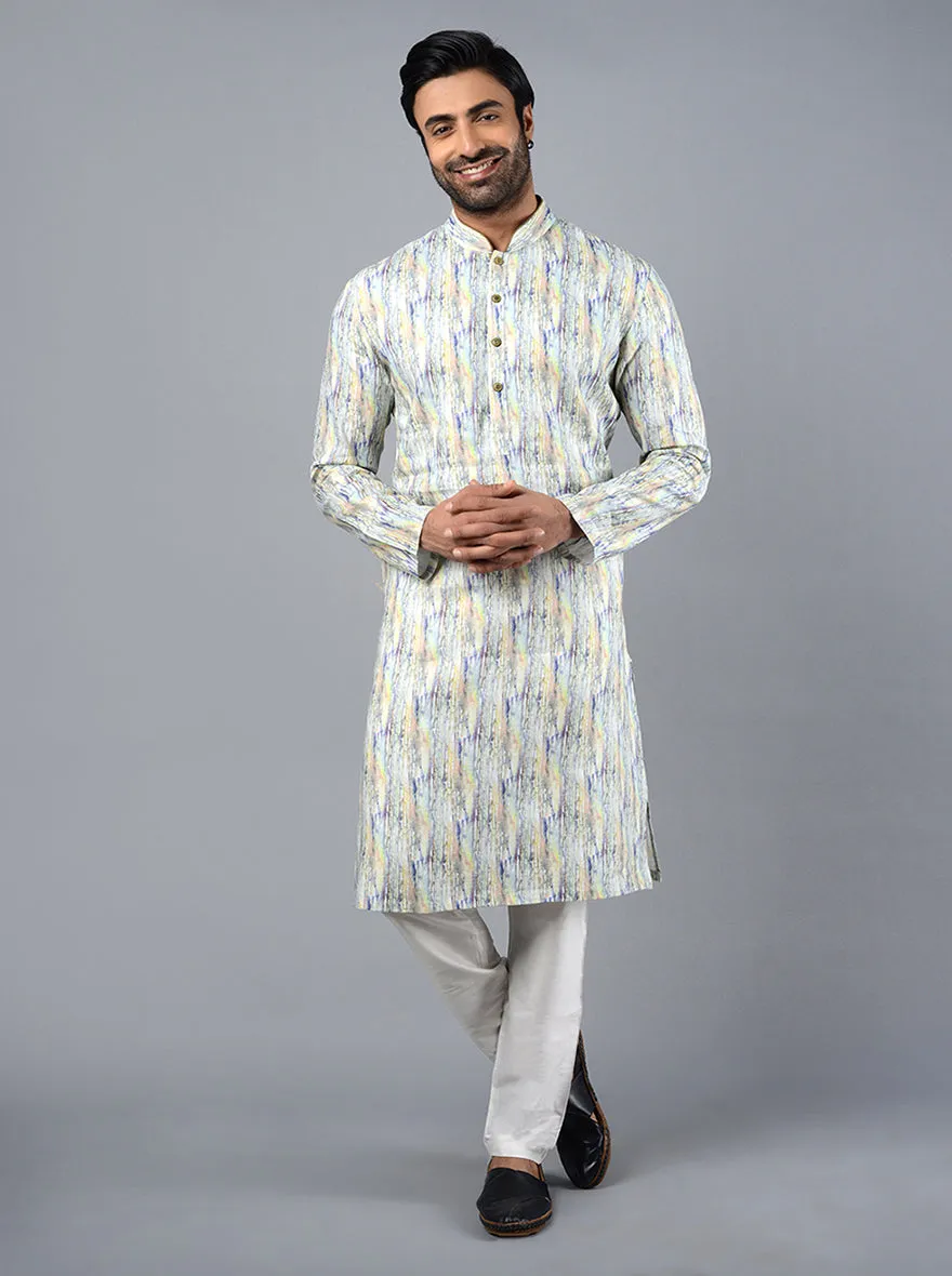 Lemon Yellow & Green Kurta | TULA