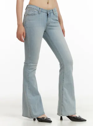 Low Waist Slim Fit Bootcut Jeans CU424