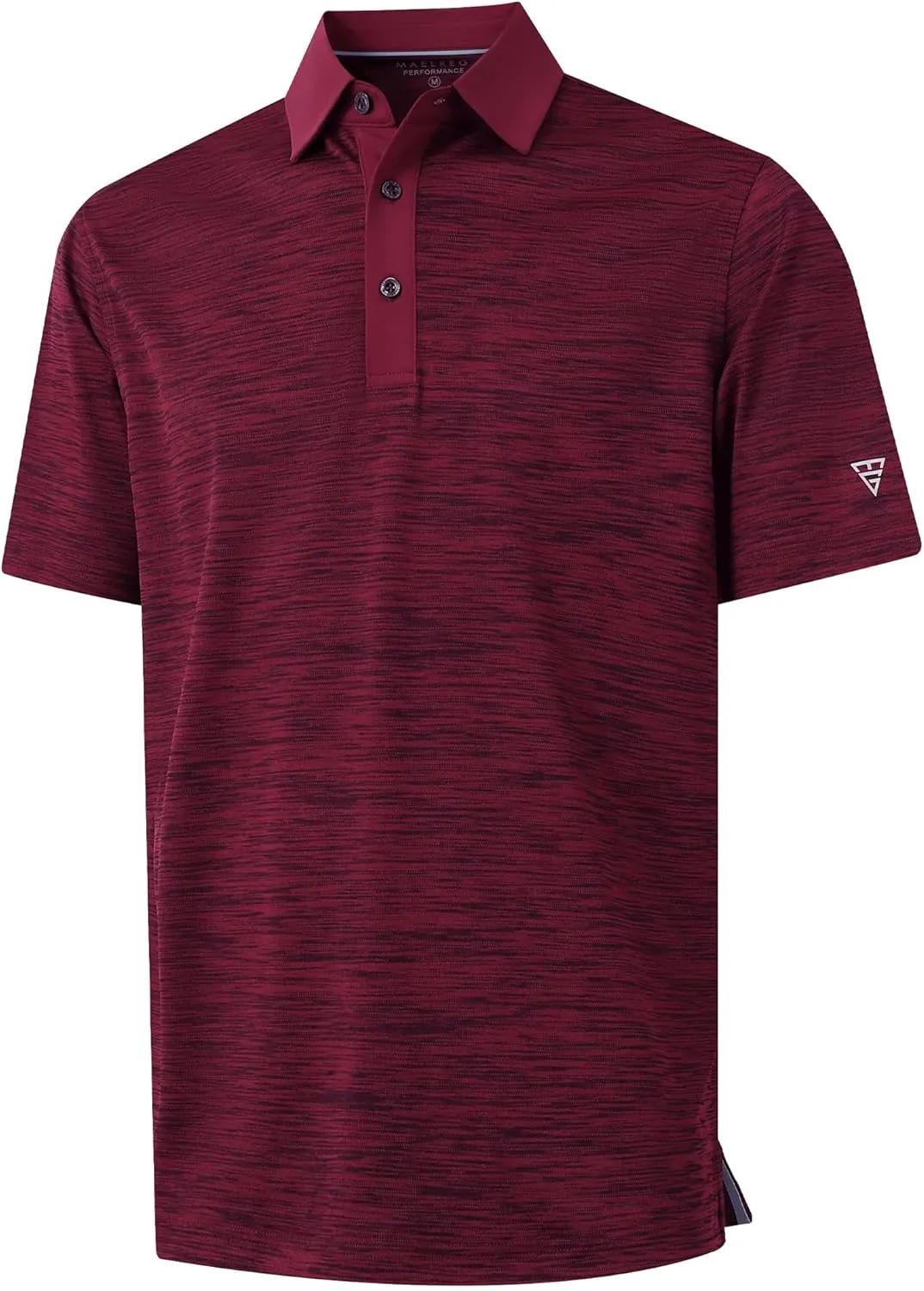 M MAELREG Golf Shirts for Men Dry Fit Short Sleeve Casual Performance Moisture Wicking Heather Pique Collared Polo Shirts