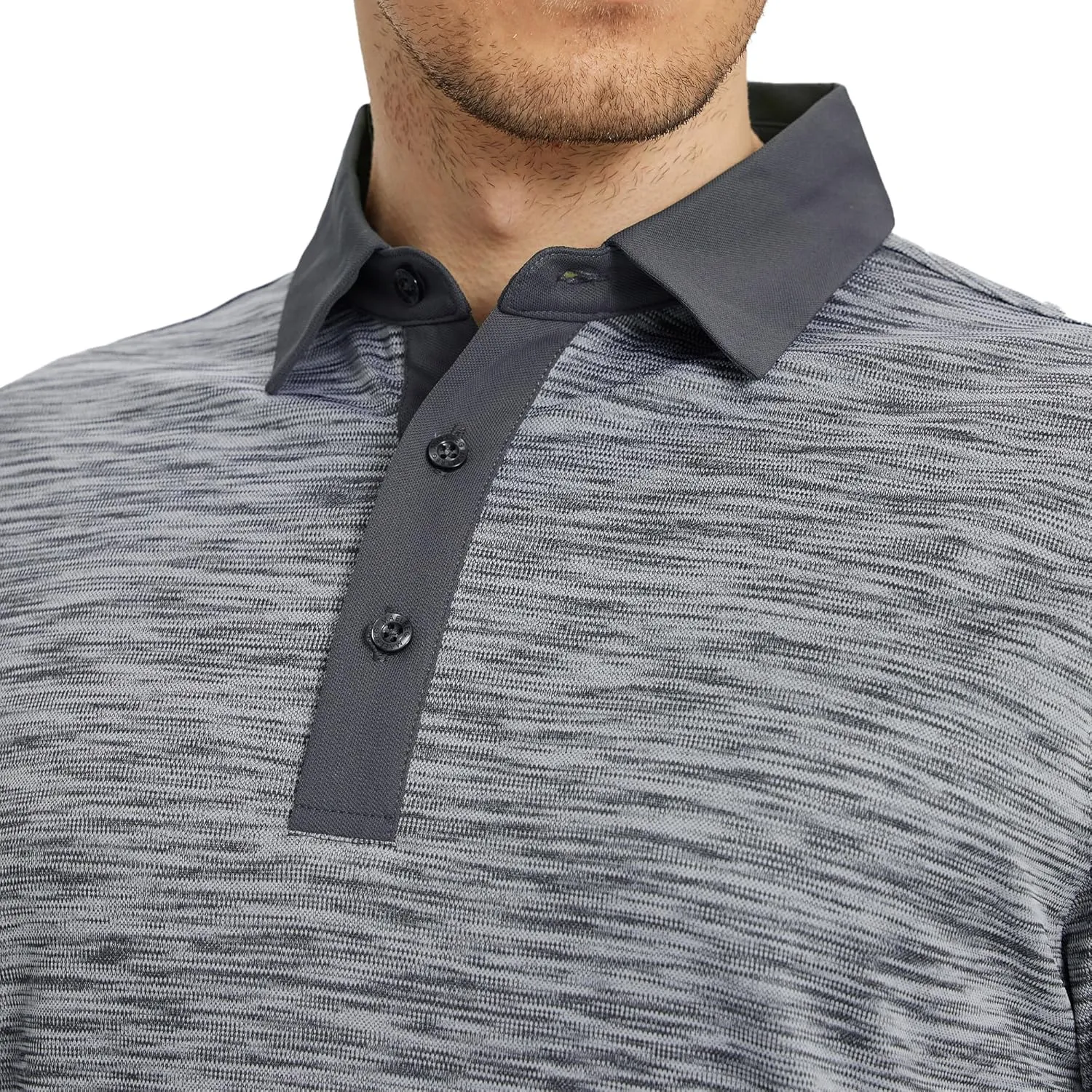 M MAELREG Golf Shirts for Men Dry Fit Short Sleeve Casual Performance Moisture Wicking Heather Pique Collared Polo Shirts