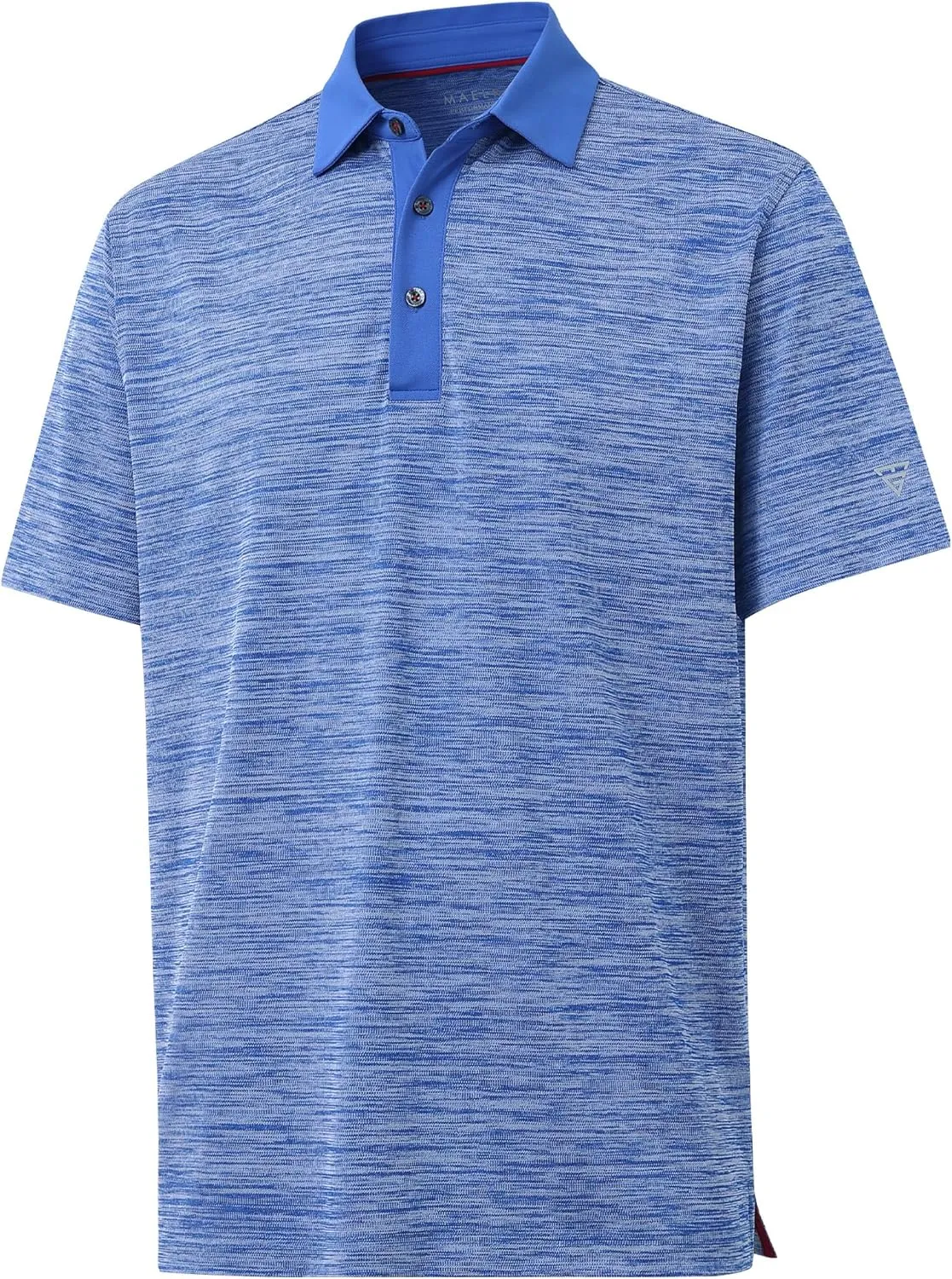 M MAELREG Golf Shirts for Men Dry Fit Short Sleeve Casual Performance Moisture Wicking Heather Pique Collared Polo Shirts