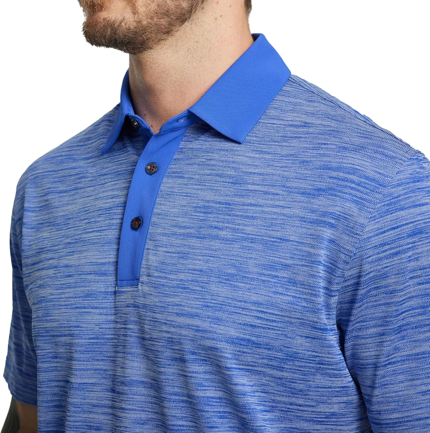 M MAELREG Golf Shirts for Men Dry Fit Short Sleeve Casual Performance Moisture Wicking Heather Pique Collared Polo Shirts