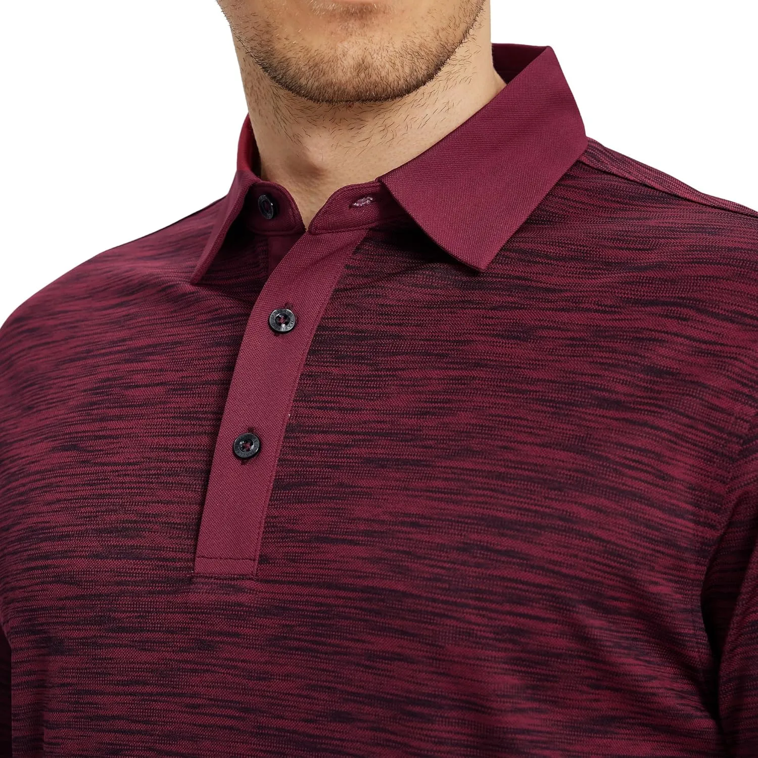 M MAELREG Golf Shirts for Men Dry Fit Short Sleeve Casual Performance Moisture Wicking Heather Pique Collared Polo Shirts