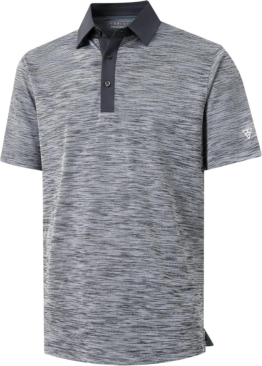 M MAELREG Golf Shirts for Men Dry Fit Short Sleeve Casual Performance Moisture Wicking Heather Pique Collared Polo Shirts