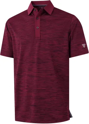 M MAELREG Golf Shirts for Men Dry Fit Short Sleeve Casual Performance Moisture Wicking Heather Pique Collared Polo Shirts
