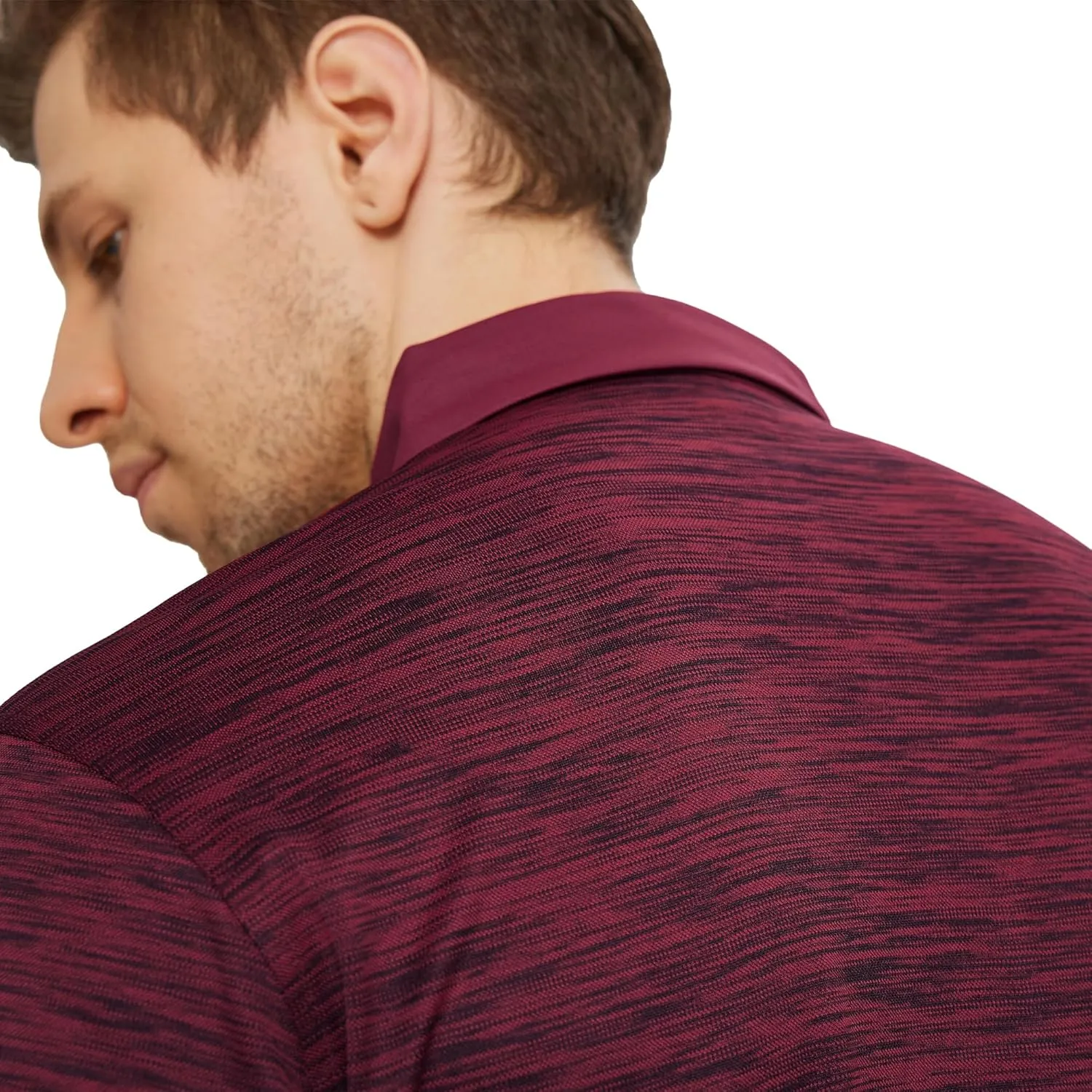 M MAELREG Golf Shirts for Men Dry Fit Short Sleeve Casual Performance Moisture Wicking Heather Pique Collared Polo Shirts