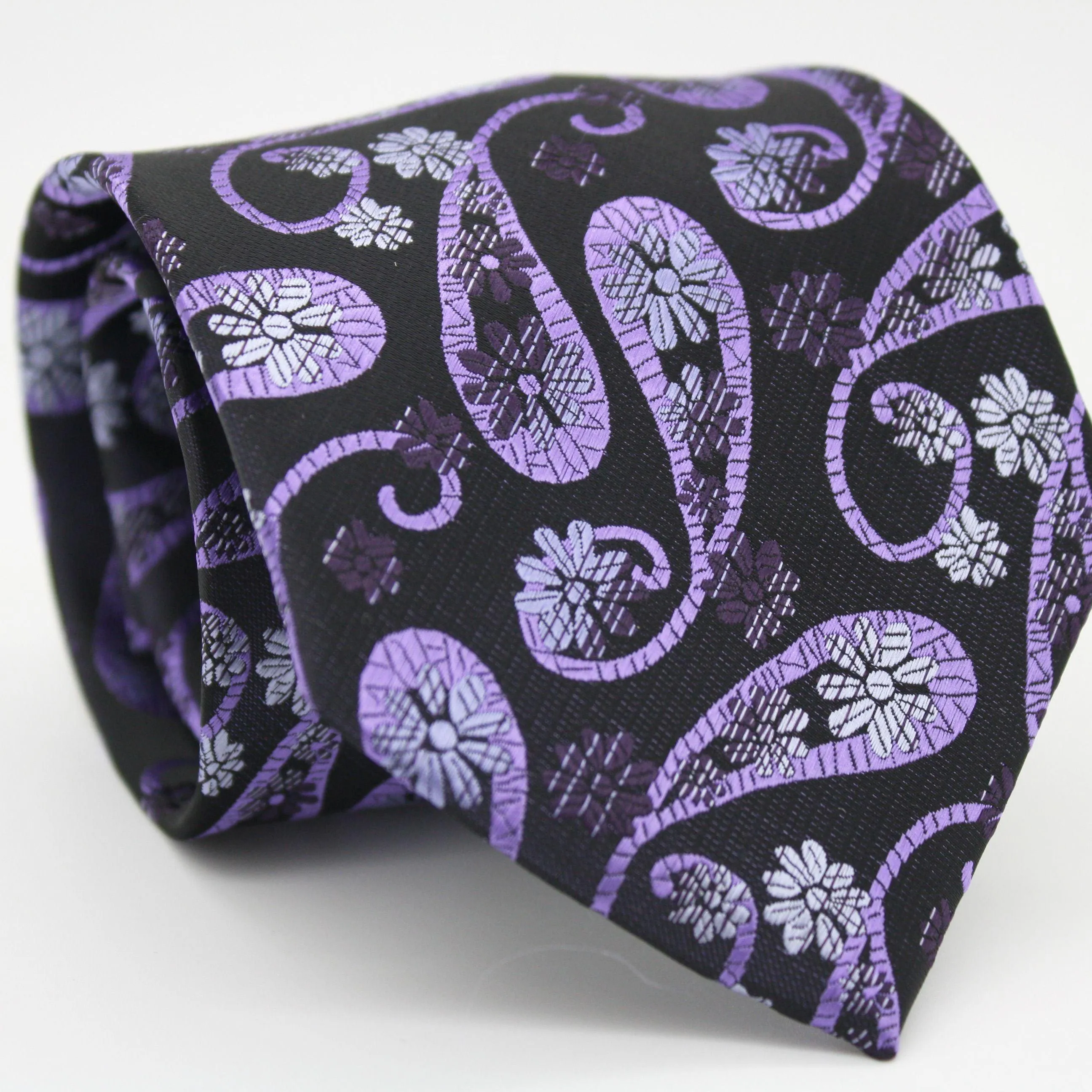 Mens Dads Classic Blue Floral Pattern Business Casual Necktie & Hanky Set DF-1