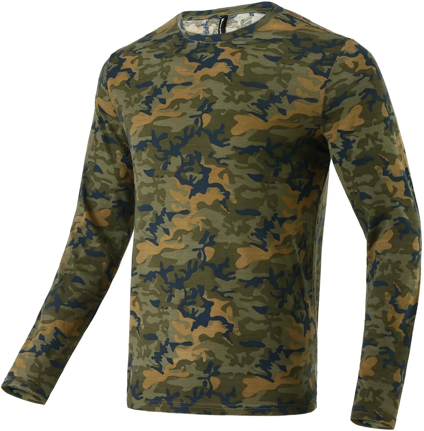 Merino Protect 100% Merino Wool Base Layer Mens Soft Long Sleeve Shirts Odor Resistance Thermal Underwear for Hunting Hiking