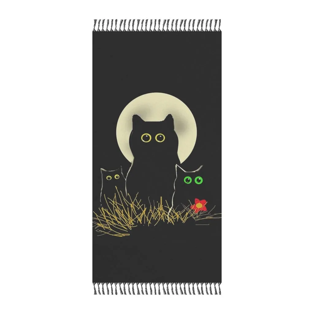 Night Cats Boho Beach Blanket