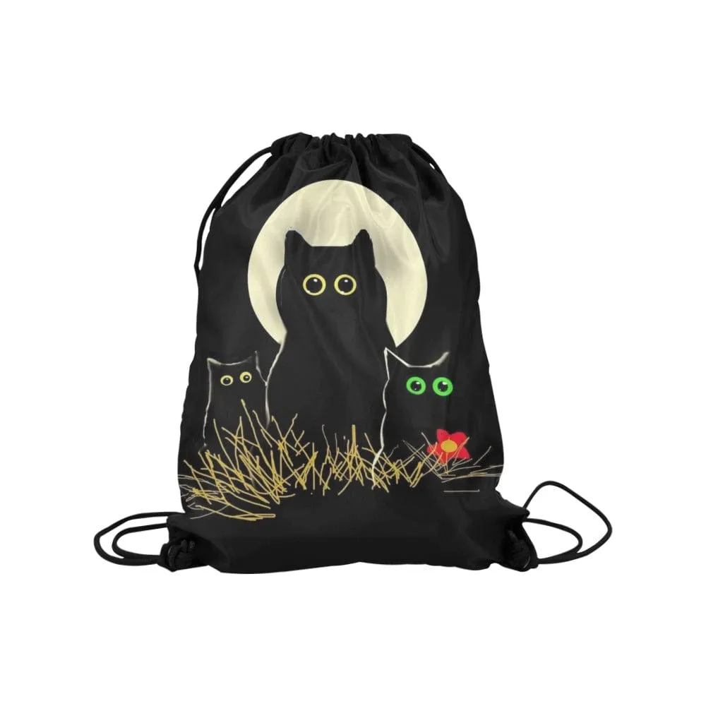 Night Cats Drawstring Gym Bag