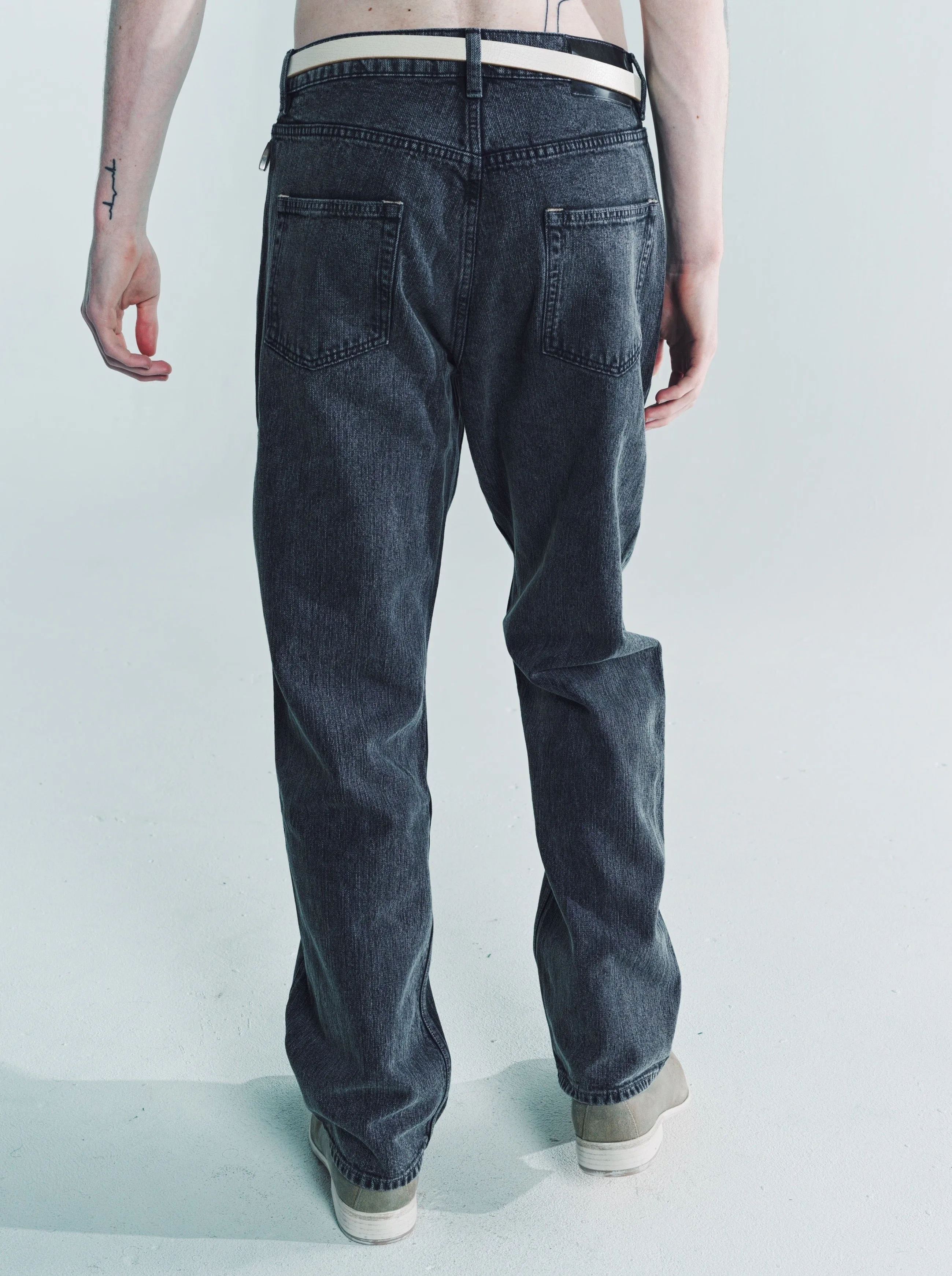 Overdyed Black Chain Twill Formal Cut