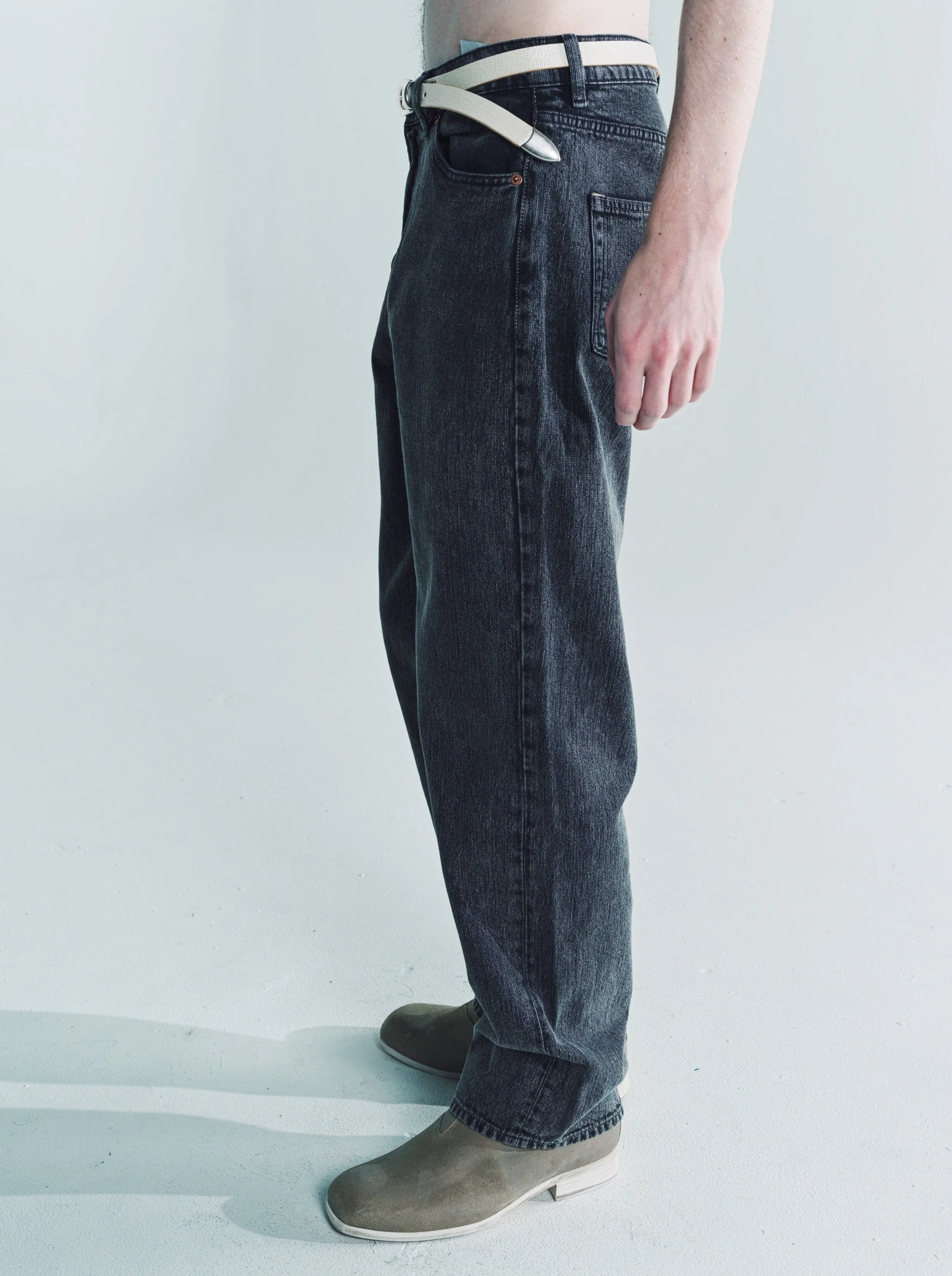 Overdyed Black Chain Twill Formal Cut