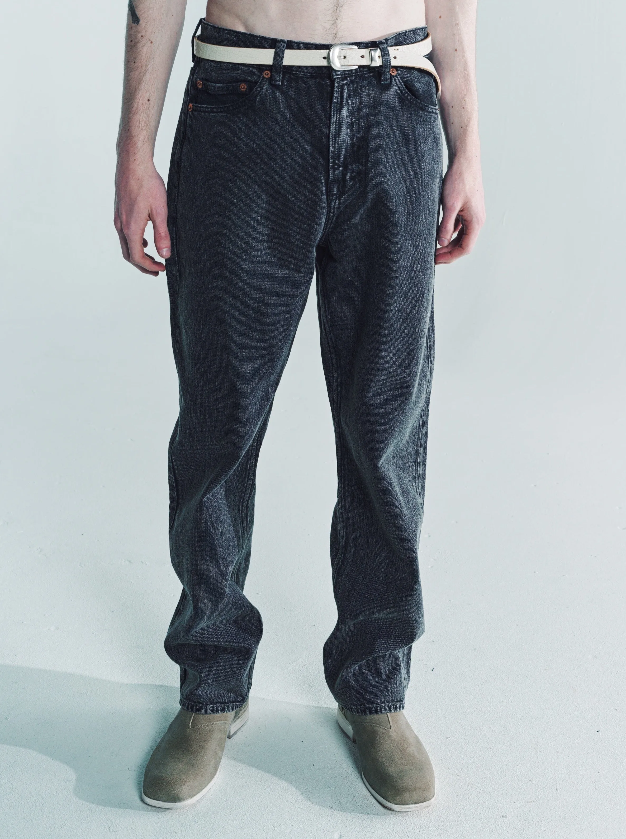 Overdyed Black Chain Twill Formal Cut