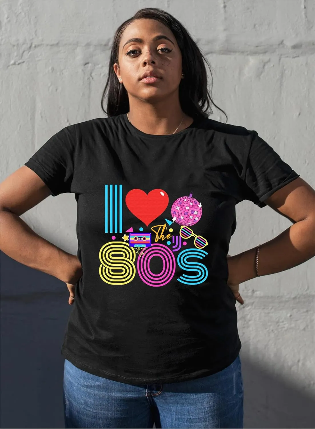 Pingyongchang Let's Glow Crazy Long-Sleeve Shirt for Women 80 90's Vintage Shirt Graphic Top print letters don't glow