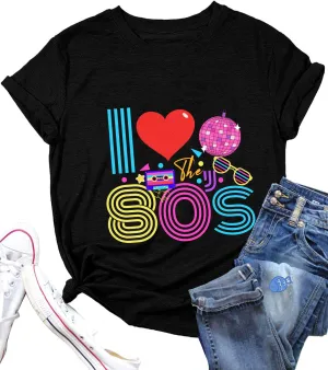 Pingyongchang Let's Glow Crazy Long-Sleeve Shirt for Women 80 90's Vintage Shirt Graphic Top print letters don't glow