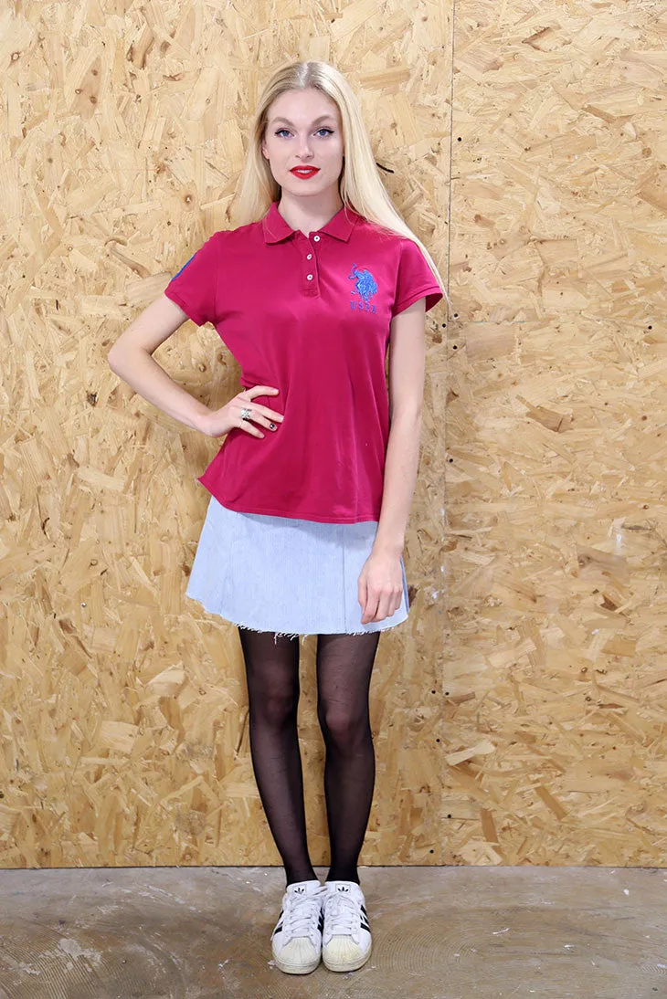 Pink and Blue Polo Shirt