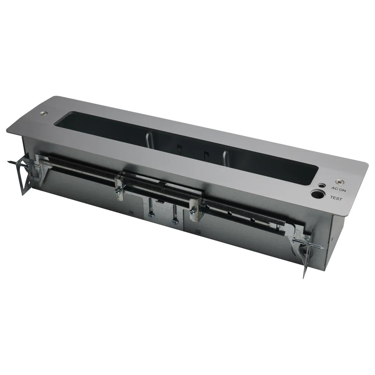 Red (Mirror) Edge Lit LED Exit Sign; 3.14 Watt; Dual Face; 120/277 Volts; Silver Finish