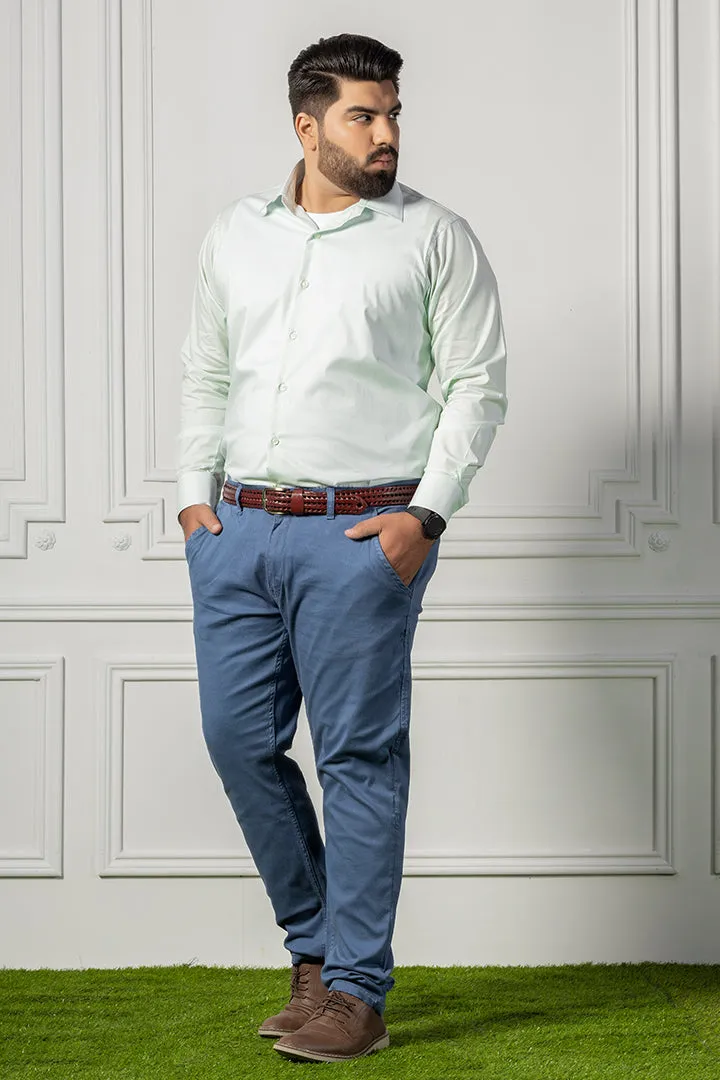 Sea Green Formal Shirt (Plus Size) - P22 - MS0021P