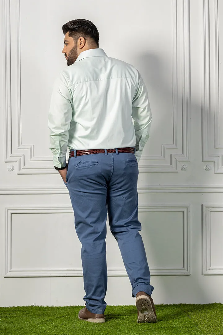 Sea Green Formal Shirt (Plus Size) - P22 - MS0021P